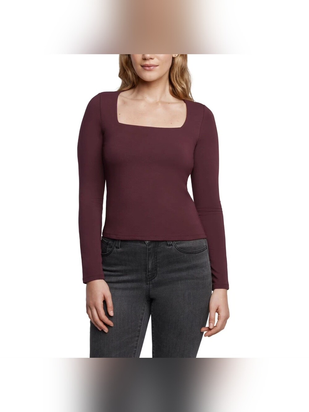 Express Long Sleeve Scoop Neck Top Large